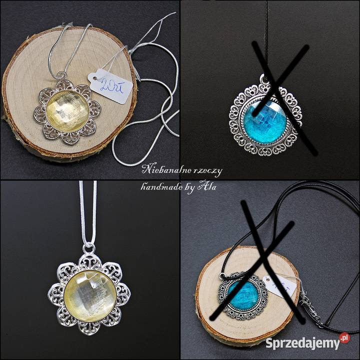 Biżuteria z żywicy wisiorek naszyjnik