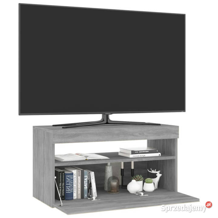 Szafka pod TV z oświetleniem LED szary dąb mazowieckie Warszawa