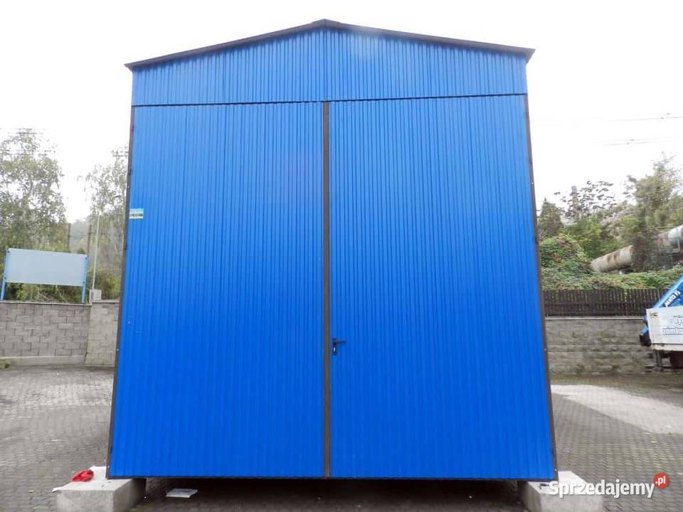 Blaszana montowana hala 48 m niebieska sprzedam