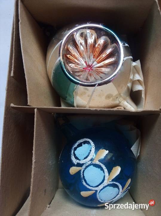 szklane stare bombki vintage PRL Częstochowa