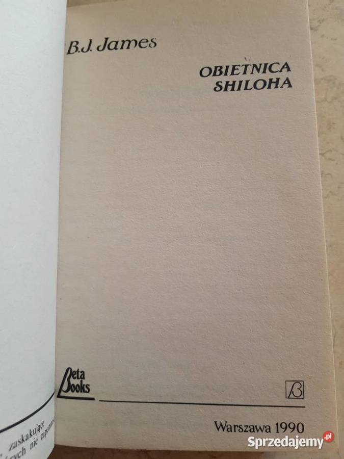 Namiętności BJ James Obietnica Shiloha 1990 Bielsko-Biała sprzedam
