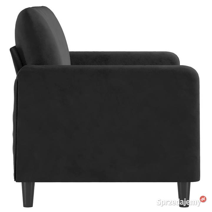 Sofa 2osobowa czarna 120 tapicerowana aksamitem Warszawa