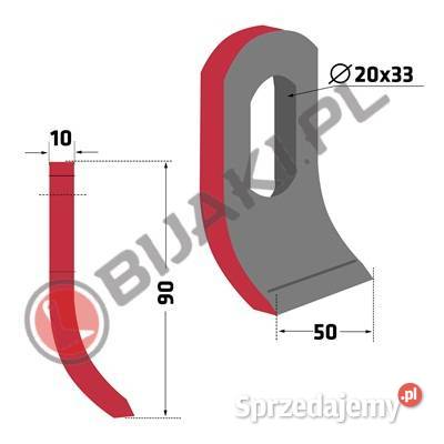 Nóż bijakowy DUC904 mulczer Ducker PMK 15 18 21 Chmielniki