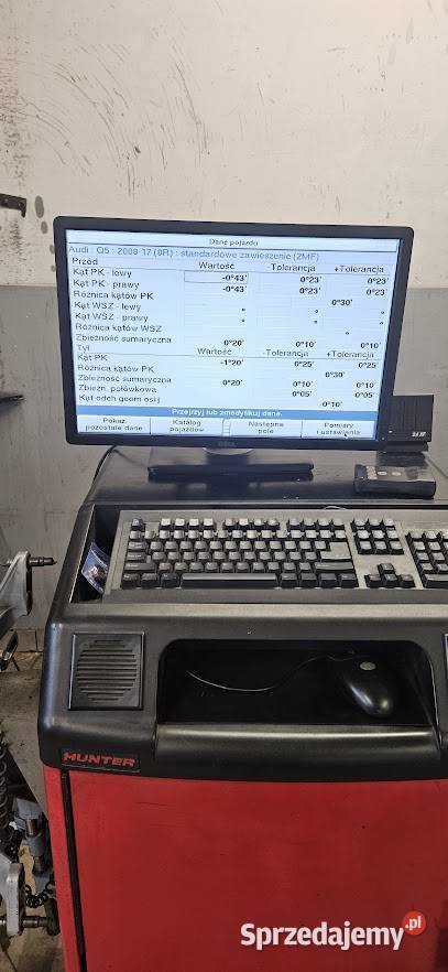 Geometria kół Hunter PA100 Głowice DSP 708 Ownia sprzedam