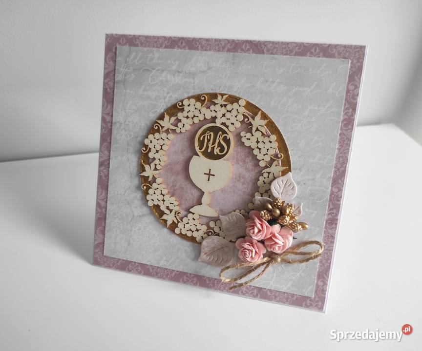 Kartka okolicznościowa ręcznie robiona Komunia Łódź