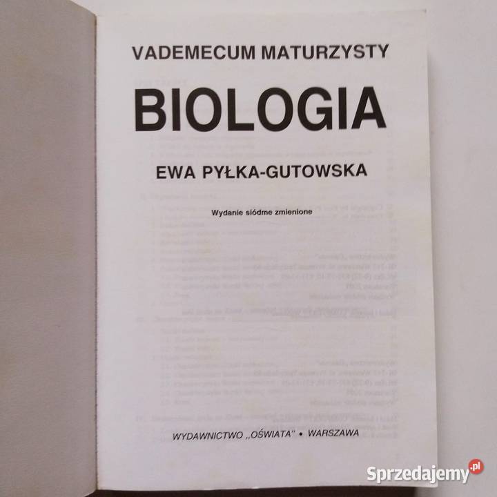 Ewa Pyłka Gutowska Vademecum Pdf Ewa Pyłka-Gutowska - Vademecum Maturzysty: Biologia Łódź - Sprzedajemy.pl