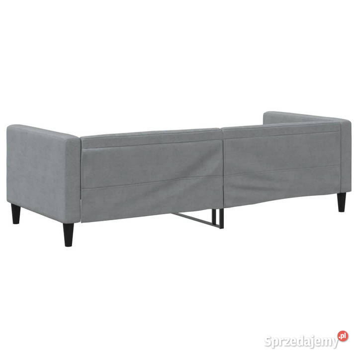 Sofa z funkcją spania jasnoszara obita tkaniną Warszawa sprzedam