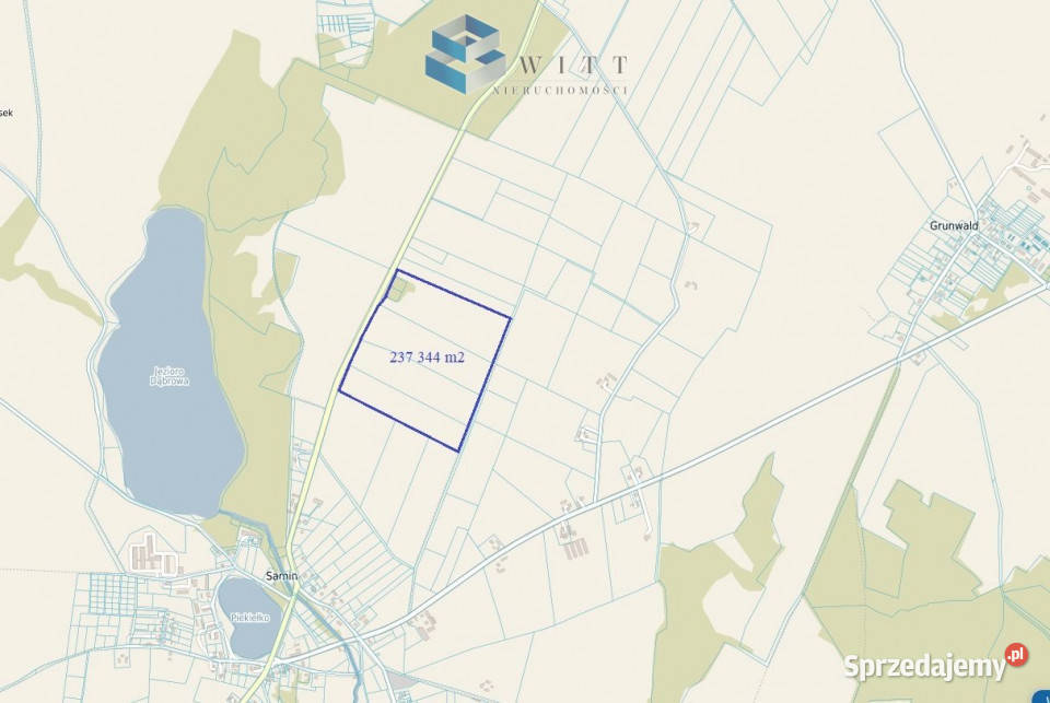 Grunt 237344m2 Samin warmińsko-mazurskie