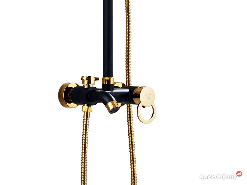 Deszczownica prysznic 15m wlewka bateria czarno