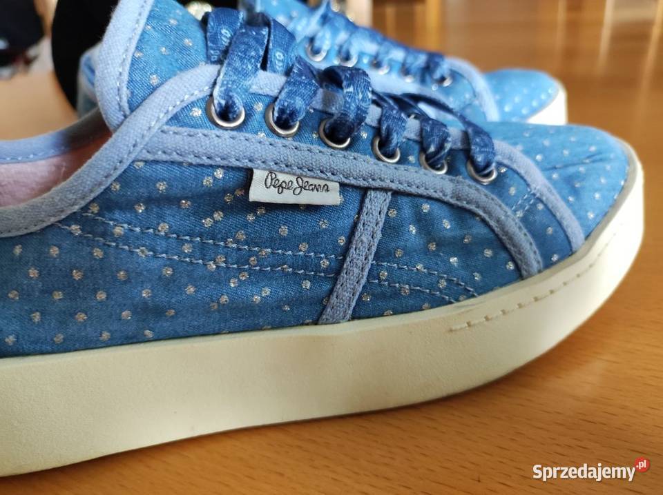 Pepe Jeans Sneakersy Brixton Denim codzienne Obuwie sportowe sprzedam