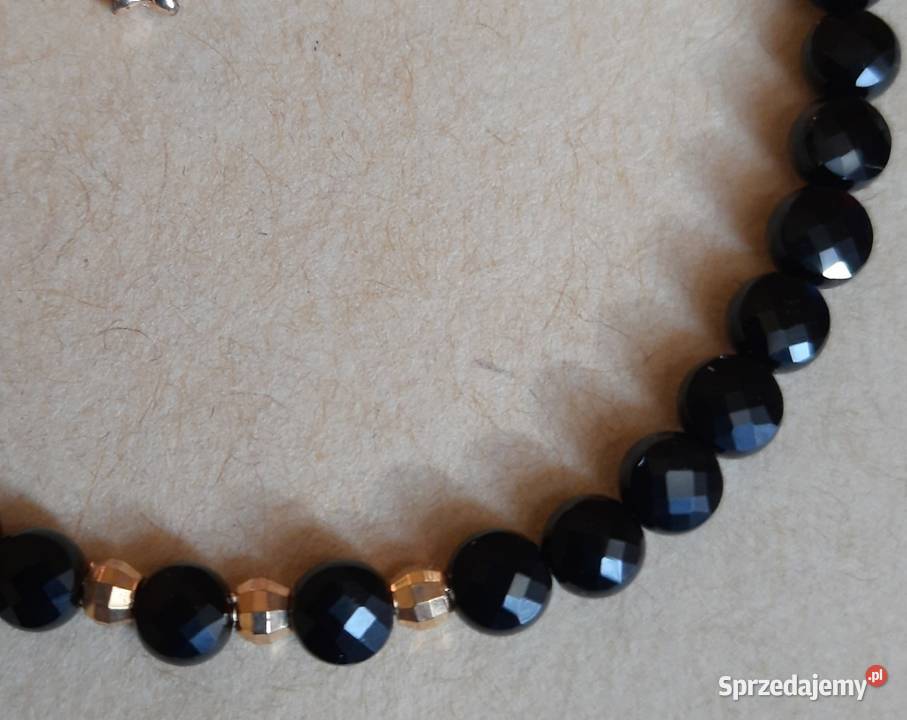 Bransoletka z czarnych agatów Warszawa