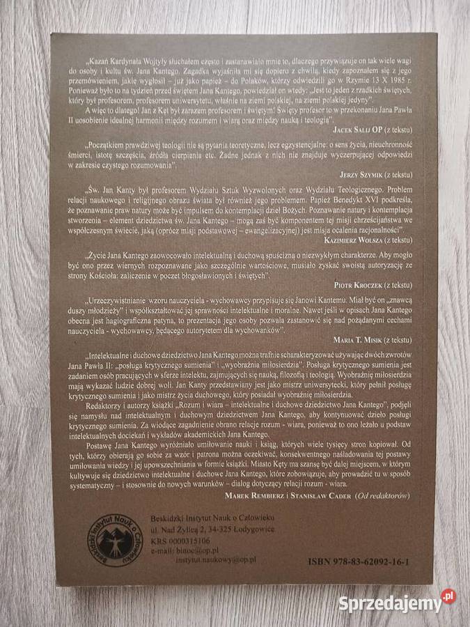 Rozum i wiara Intelektualne i duchowe Kraków