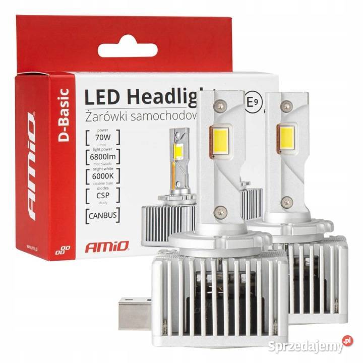 Żarówki Samochodowe LED DBasic D1S D1R 6000K Gniezno sprzedam