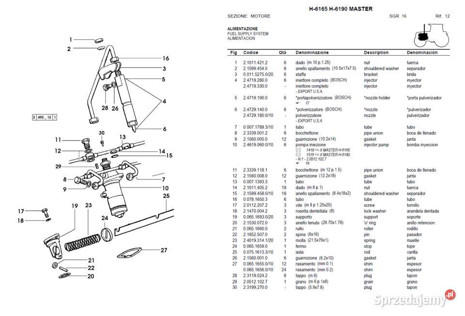 Ciągnik Hurlinmann H 6165 H 6190 katalog części Poradniki, albumy i reportaże