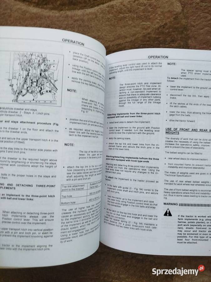 Instrukcja obsługi ciągnika rolniczego Ursus