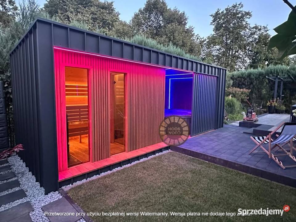 sauna ogrodowa z tarasem HOOS WOOD Sauny sprzedam