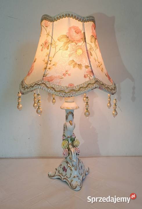 sygnowana porcelanowa lampka nocna Western Warszawa