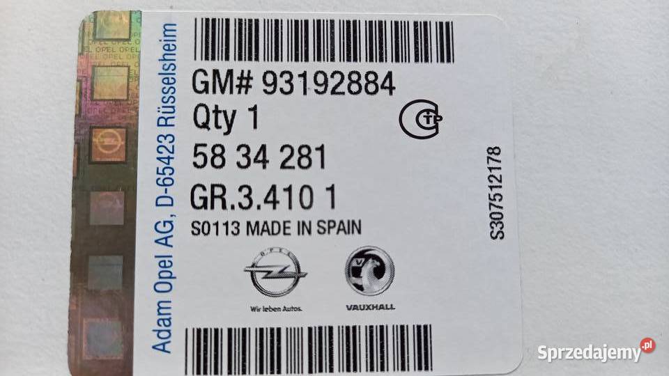 583428193192884 Filtr powietrza Opel Astra GH