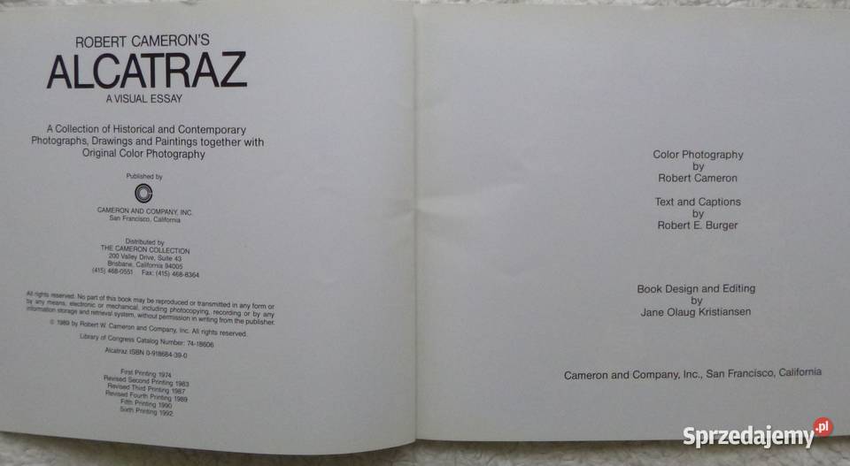 Alcatraz A Visual Essay Robert Cameron Warszawa