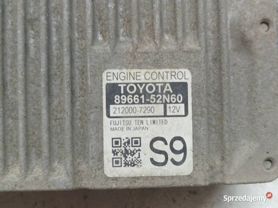 STEROWNIK SILNIKA 8966152N60 13 B 99 Toyota Rok produkcji 2011