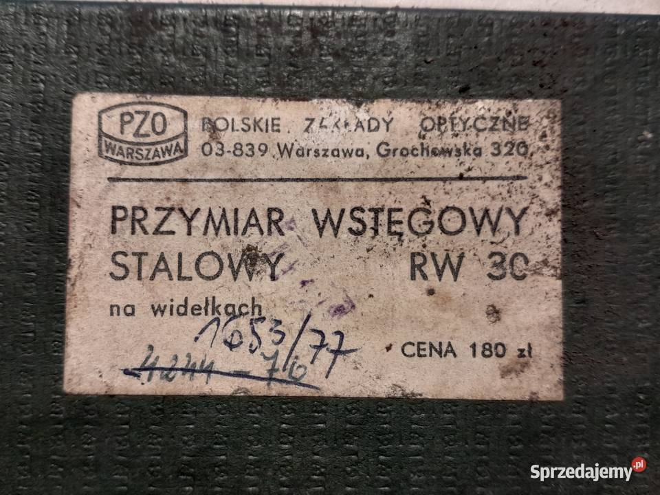 Stary przymiar wstęgowy RW 30 PZO Warszawa Dąbrowa Górnicza