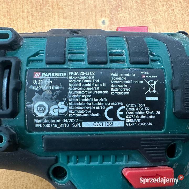 Wkrętarka ParkSide PKGA 20LI C2 Aku 2Ah Elbląg