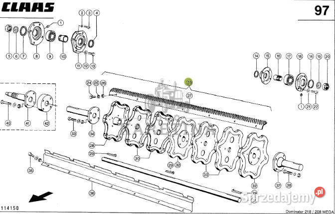 Claas Mega 208 218 360 370 Tucano 440 450 Bęben Jastrzębniki