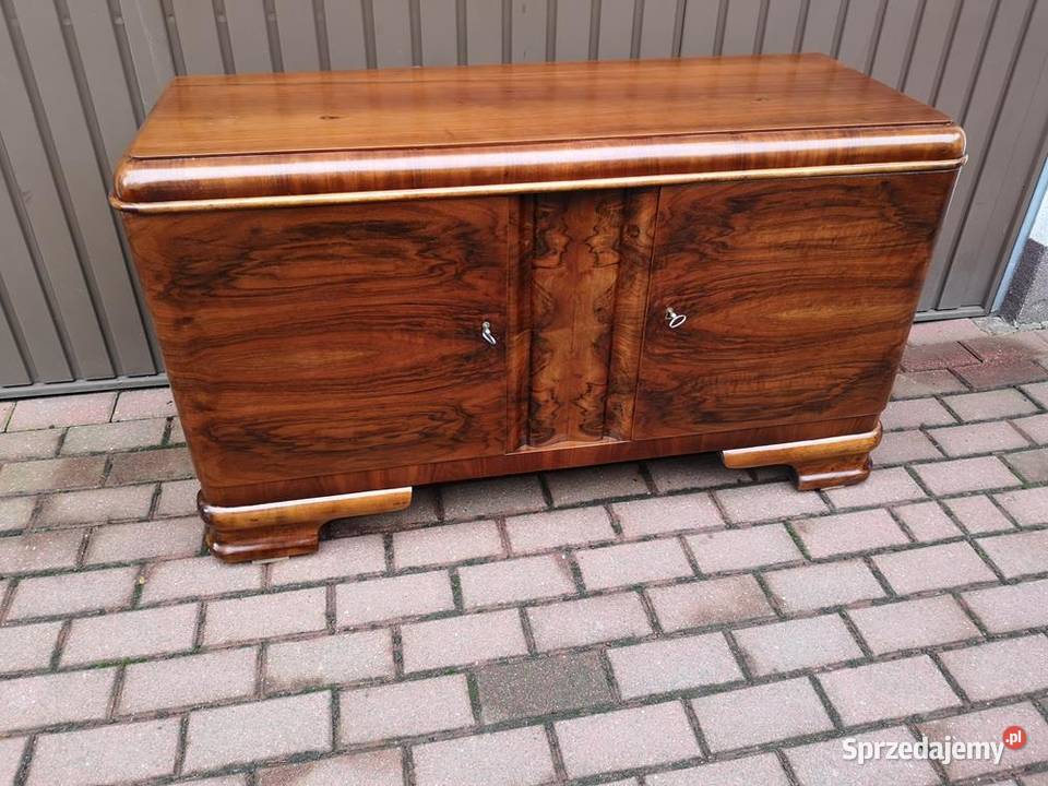Komoda ARTDECO RTV Orzech Niska Stara Antyk wielkopolskie Swarzędz
