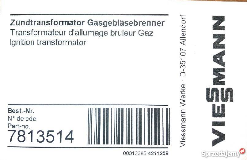 Siemens ZE 307 726 transformator zapłonowy 1 x 7 Warszawa sprzedam