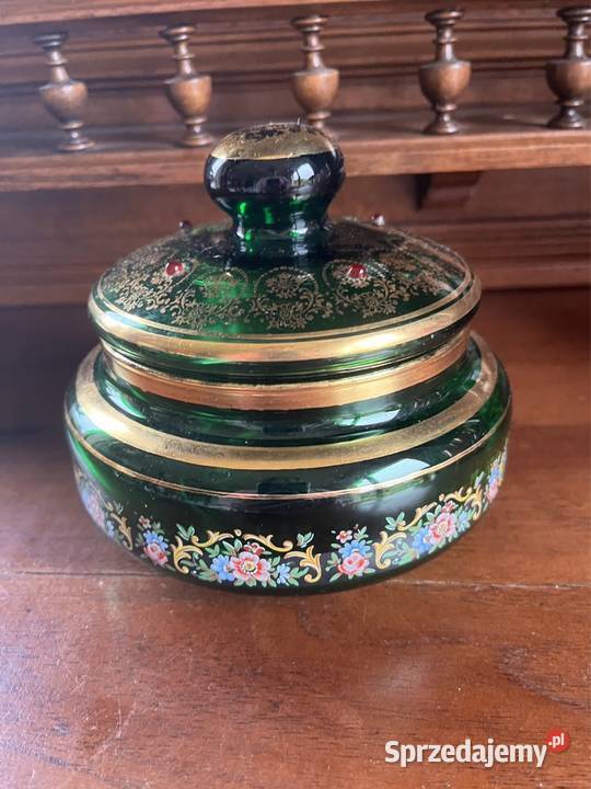 Puzdrobomboniera Made im Italy Szkło zielone Gdańsk