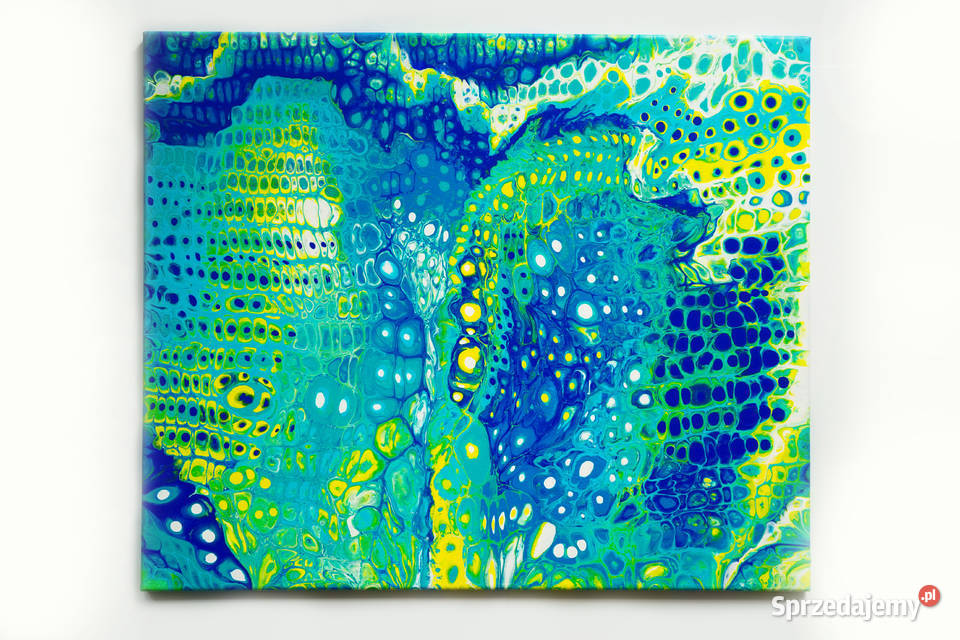 Kolorowy abstrakcyjny obraz Kameleon 50x60 wielokolorowy