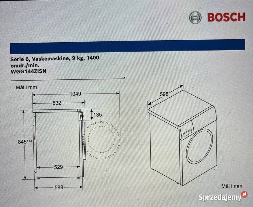 Pralka Bosch WGG144ZISN Warszawa