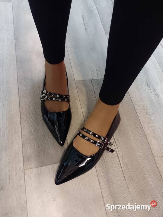 40 Czarne baleriny wieczorowe z zapięciem NOWE małopolskie Kraków