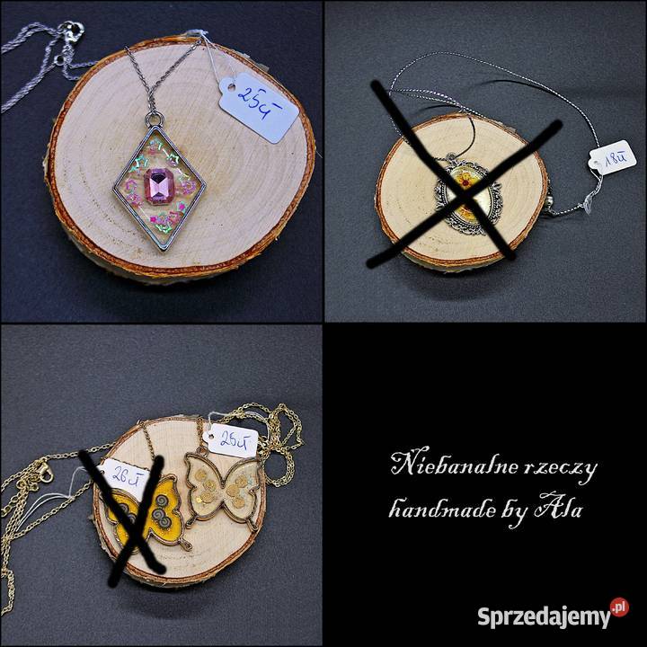 Biżuteria z żywicy wisiorek naszyjnik