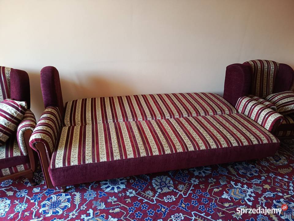 Rozkładana kanapa dwa fotele 216cm Dąbrowa Górnicza