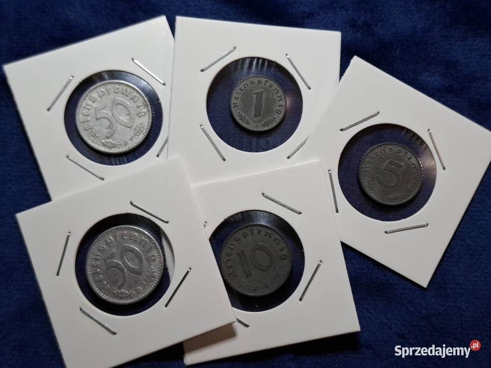 5 x monety III Rzesza 151050 Reichspfennig róźne Wejherowo sprzedam