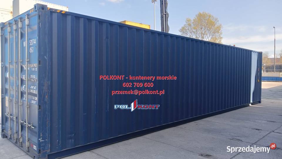 Kontener morski 40 HC High Cube 12 metrowy Pewny Kutno