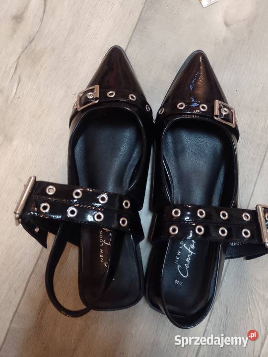 40 Look Czarne baleriny wieczorowe z Londynu 26cm Balerinki