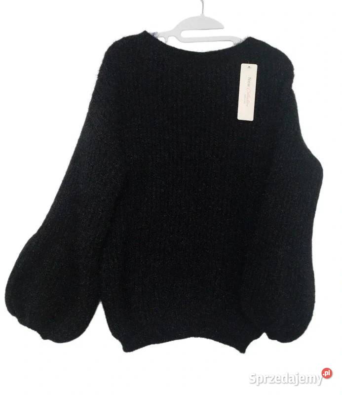 Wiralowy sweter w kolorze czerni rękawy dzwonek Wejherowo sprzedam