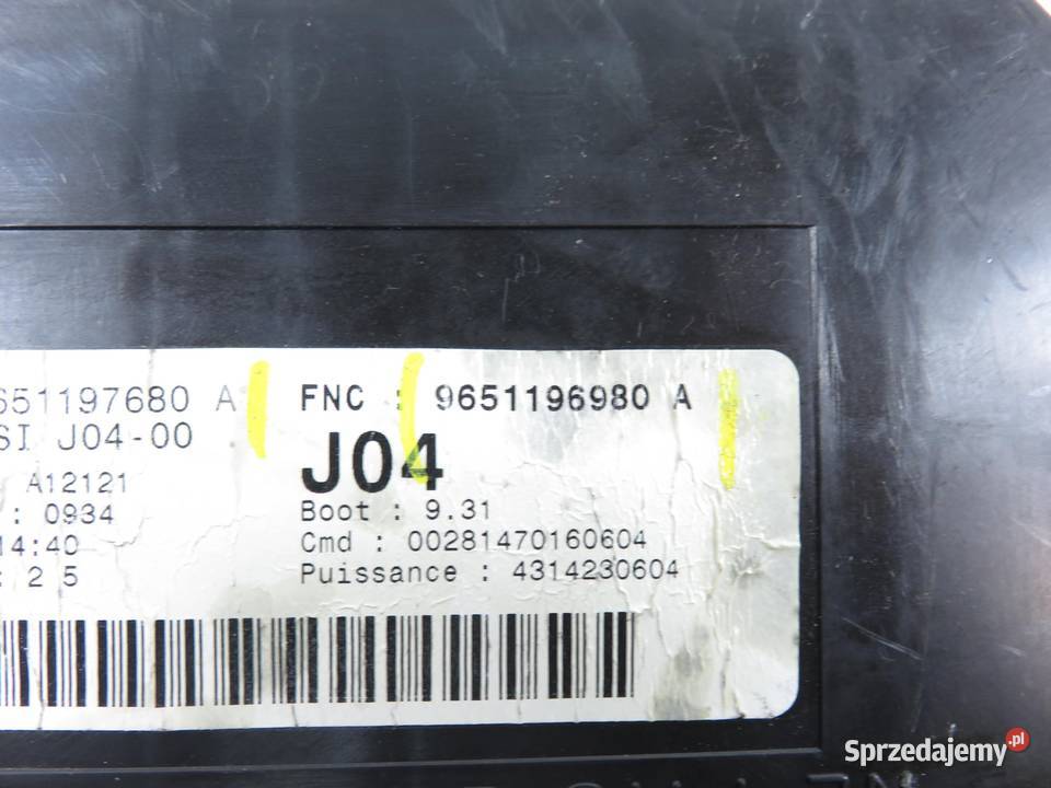 BSI PEUGEOT 307 HDi 9651197680A 9651196980A małopolskie