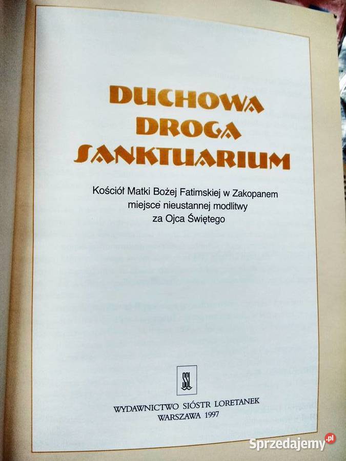 Duchowa droga sanktuarium książki szkolne Antykwariat Warszawa