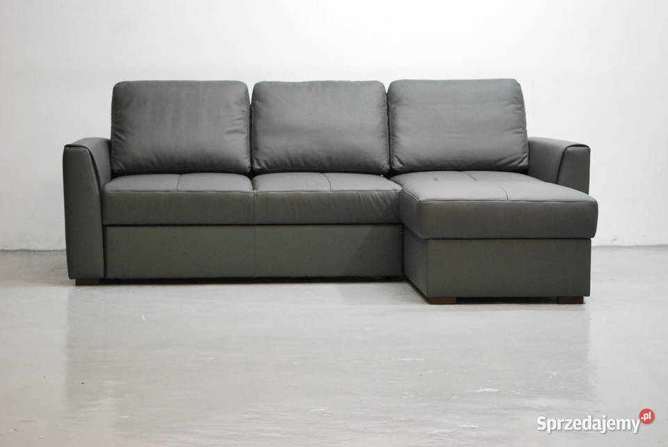 OOF SZARY NAROŻNIK Z FSPANIASKÓRA NATURALNA 6492 sprzedam