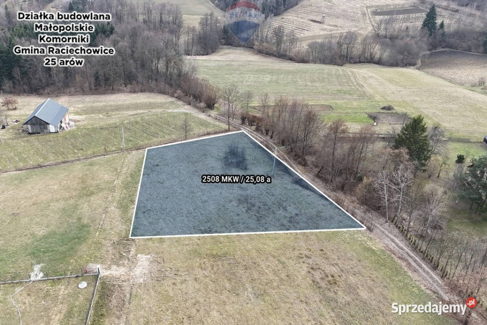Działka 25a Komorniki Raciechowice małopolska małopolskie sprzedam