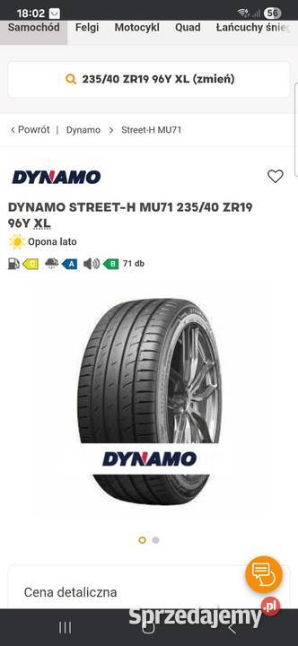 Opony Dynamo 235 40 19 2024 prawie nowe Wrocław