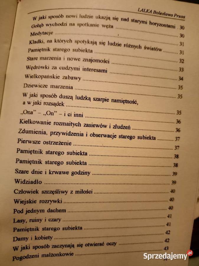 Lalka Prusa analizy literatury lektury szkolne Rok wydania 2004 sprzedam
