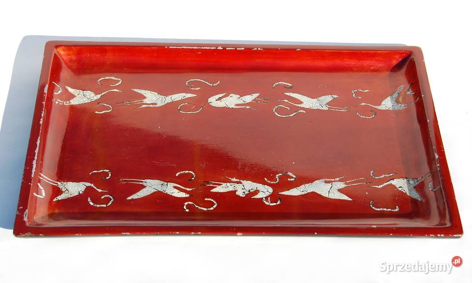 Taca z laki czerwona laka żurawie Wietnam lubelskie Lublin