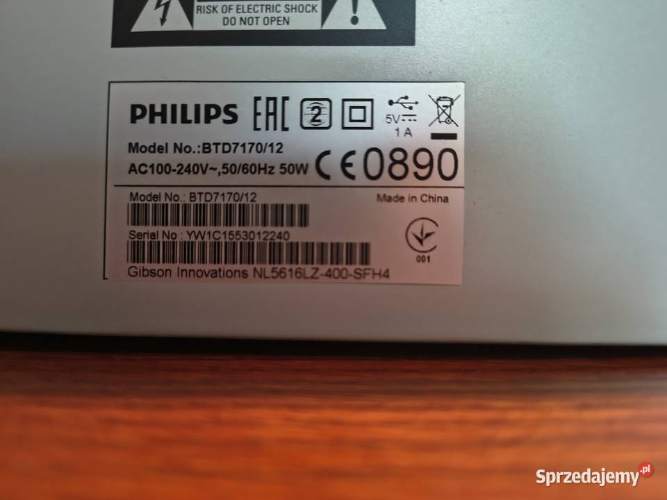 Wieża Philips BTD7170 Technologia NFC Bluetooth Lublin sprzedam