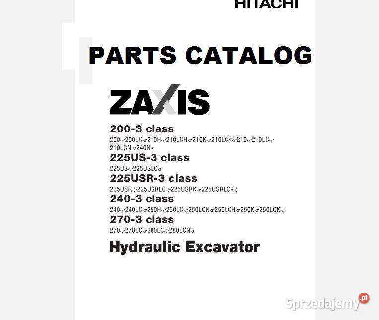 Hitachi Zaxis 280LC3 280LCN3 katalog części Kielce sprzedam