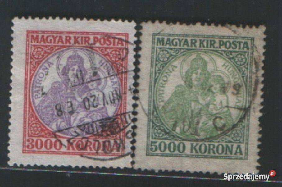 Zn Węgry Mi 378 9 kas 1923 Filatelistyka Gliwice