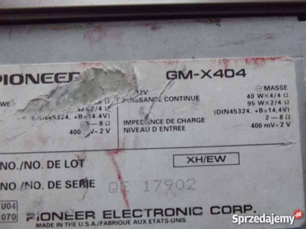 wzmacniacze pioneer gmx404 i pioneer gmx402 kujawsko-pomorskie Toruń